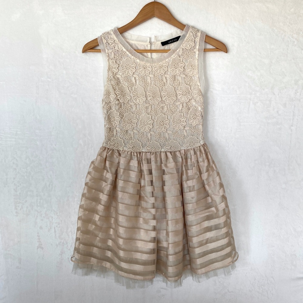 Anthropologie Ark & Co Mini Gold Shimmer Holiday Party Dress‎ New Year
